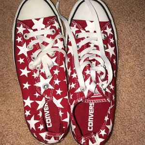 Red and white star converse!